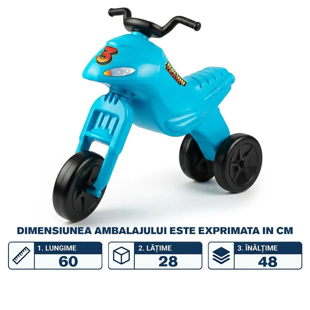 Motocicleta fara pedale, albastru deschis - ROBENTOYS — miniatură