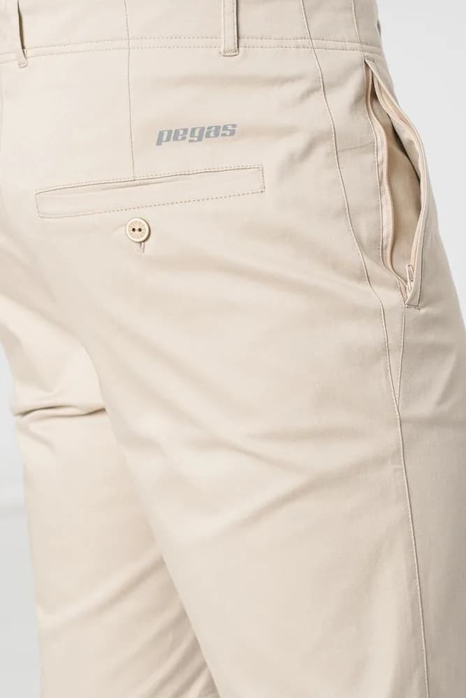 PANTALONI SCURT CASUAL BARBATI BEIGE S — miniatură