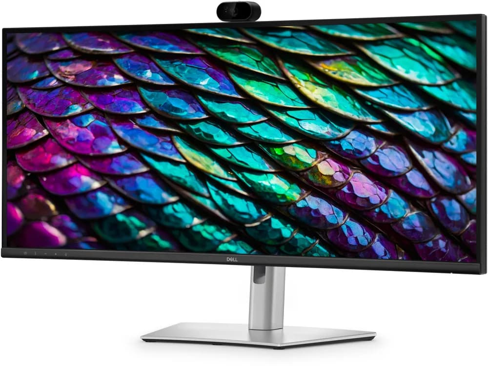 Dell Pro P 34 USB-C Hub Conferencing Monitor - P3426WEB 34.1" WQHD 3440x1440 at 100Hz, 109 PPI, IPS, AG, 300 cd/m2, 1500:1, 5ms/8ms, HDMI, DP, USB A/B/C,RJ45, Webcam, Mic, Speakers "P3426WEB-05" — miniatură