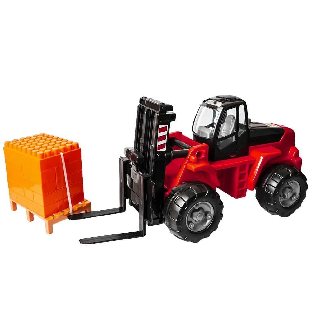 Stivuitor+palet cuburi - PowerTruck, 48x22x23 cm, Wader — miniatură