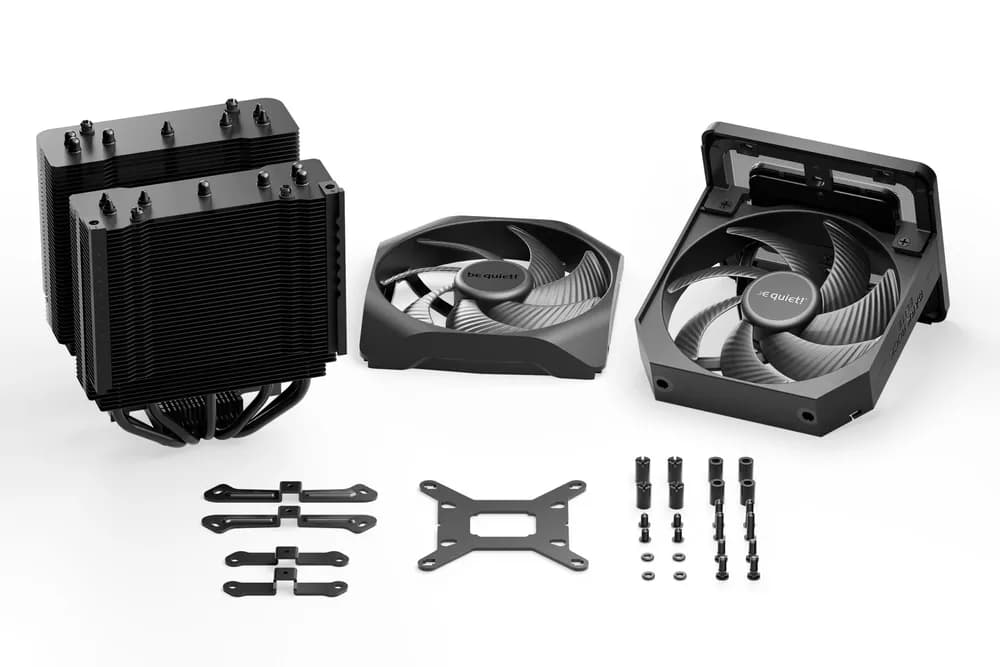 COOLER be quiet "Dark Rock Elite",racire aer, Ø6 mm×7 pcs heatpipe, skt. Intel LGA 1700/1200/115x, AMD: AM5/AM4, fan 135mm, 2000 rpm, conectare 4-pin PWM, LED ARGB, "BK037" — miniatură