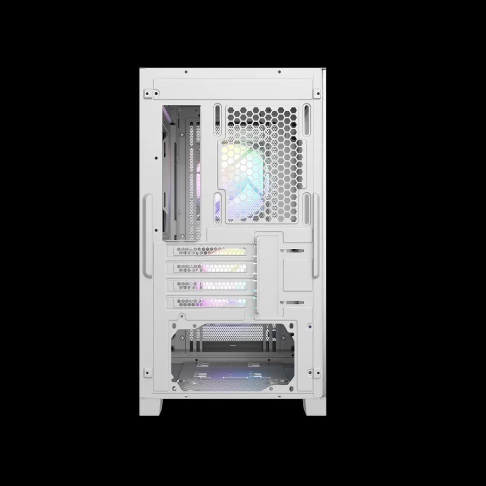 CARCASA PCCOOLER, Mini Tower, mATX, fara sursa, sticla securizata, 2 ventilatoare incluse, iluminare ARGB, alb, USB 3.2 gen 2 x 2, mic, audio, "C3D310 ARGB WH" — miniatură