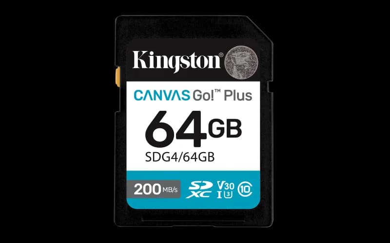 Card de memorie Kingston Canvas Go! Plus SDXC, 64 GB, Clasa 10