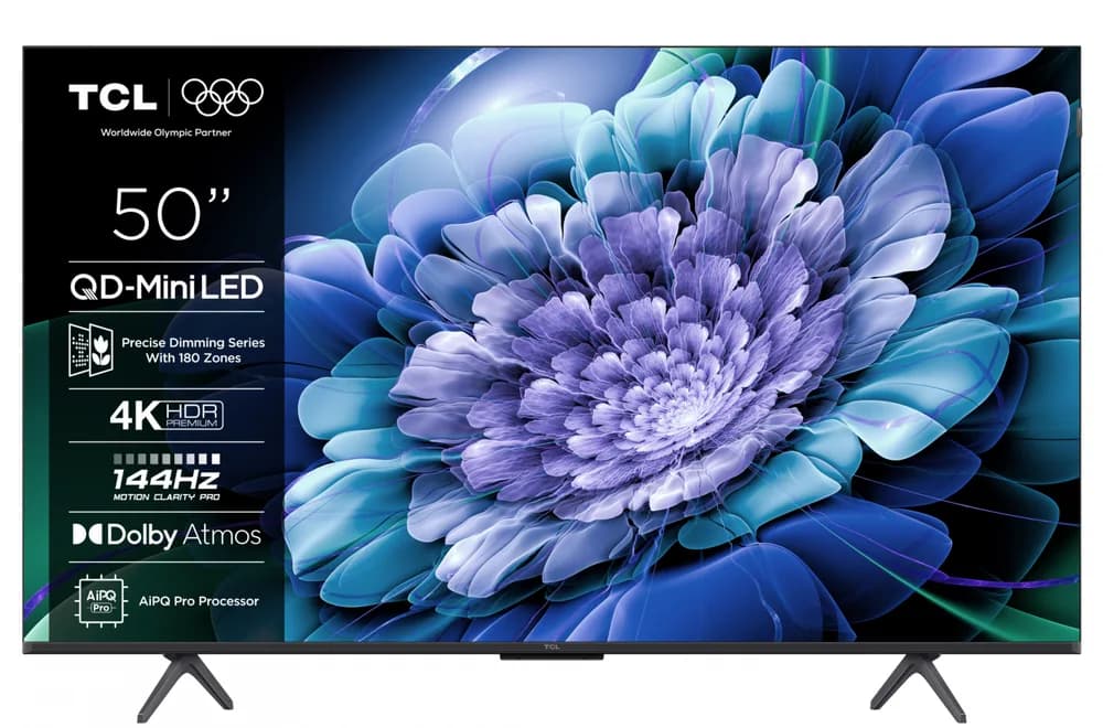 Televizor TCL QD-MiniLED 50C61K, 126 cm, Smart Google TV, 4K Ultra HD, 144Hz