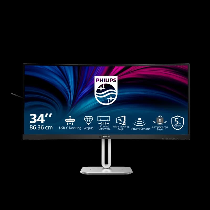 Monitor Consumer Philips 34B2U5600C/00, 34", 3440 x 1440 pixeli, Grey