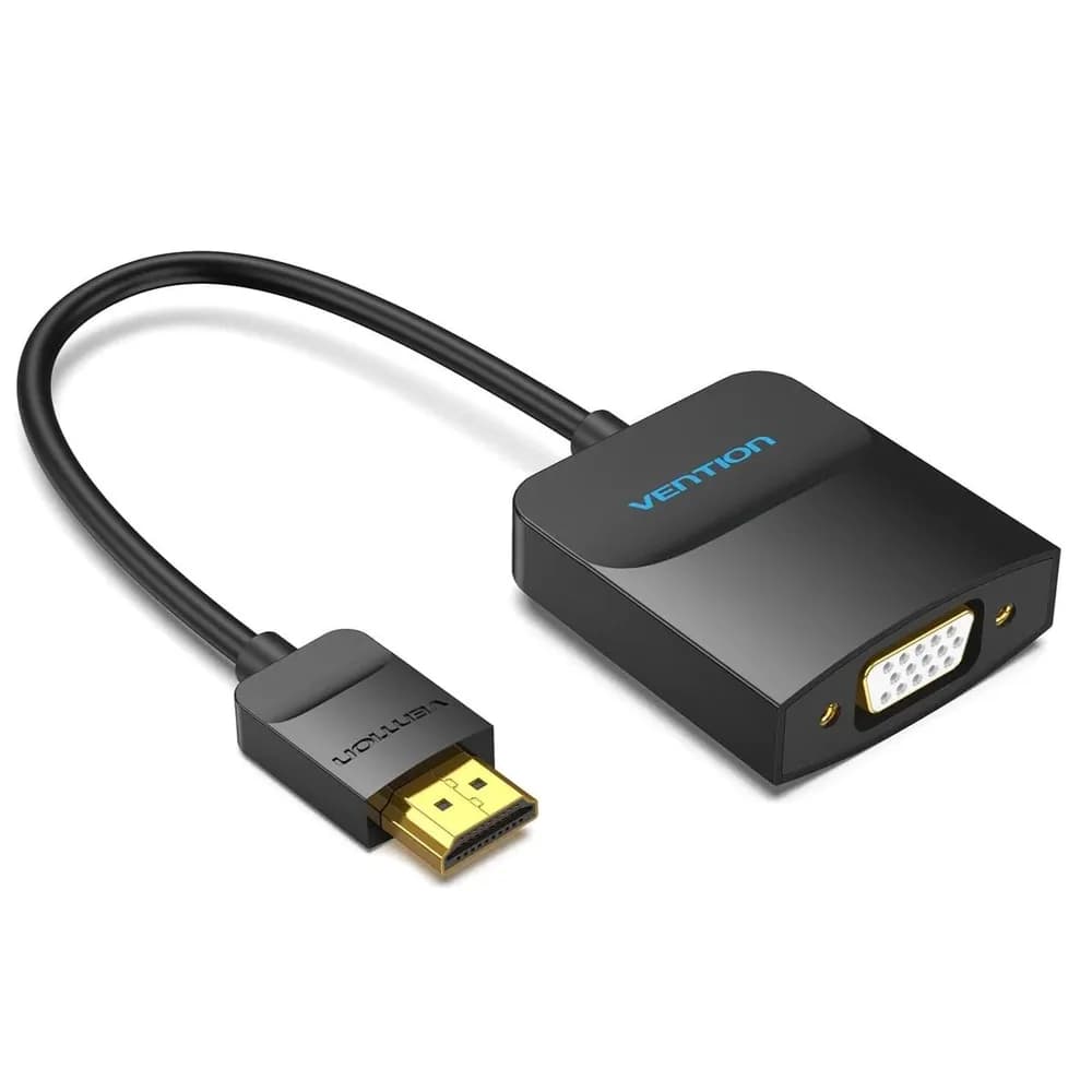 Convertor video Vention,HDMI(T) la VGA (M) 0.15m, rezolutie maxima 1080p la 60 Hz,conectori auriti, 5V/1A, invelis PVC si ABS, negru, "42154" - 6922794742154