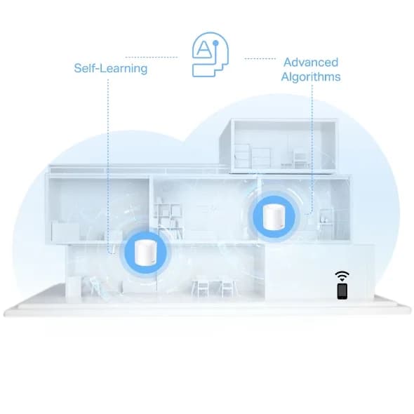 MESH TP-LINK, wireless, router AX1500, pt interior, 1500 Mbps, port LAN, WAN, 2.4 GHz | 5 GHz, antena interna x 4, standard 802.11ax, "Deco X10(1-pack)" — miniatură