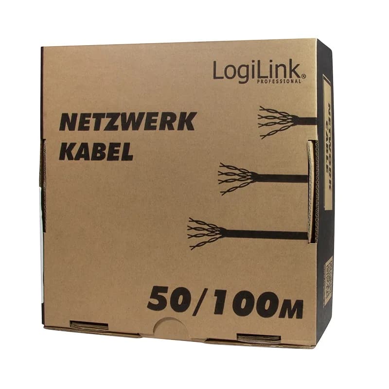 ROLA CABLU S/FTP LOGILINK Cat6, cupru-aluminiu,100 m, alb, AWG23, dublu ecranat "CPV0039" — miniatură