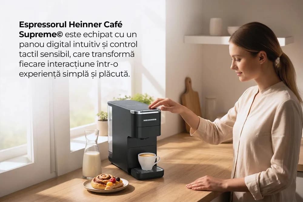 ESPRESSOR CU CAPSULE HEINNER CAFE SUPREME HEMC-DD15BK — miniatură
