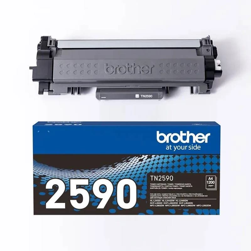 Toner Original Brother Black, TN2590, pentru HL L2402|L2600|L2622|L2802|L2442|L2460|L2640|L2862 Cu CHIP, 1.5K, incl.TV 1.2 RON, "TN2590"