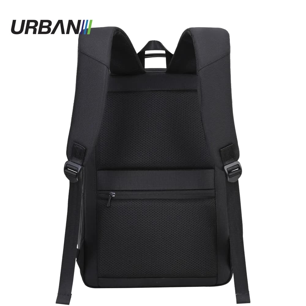 Ghiozdan compartiment laptop, URBAN BLACK, 43x29x12 cm - OFFISHOP — miniatură