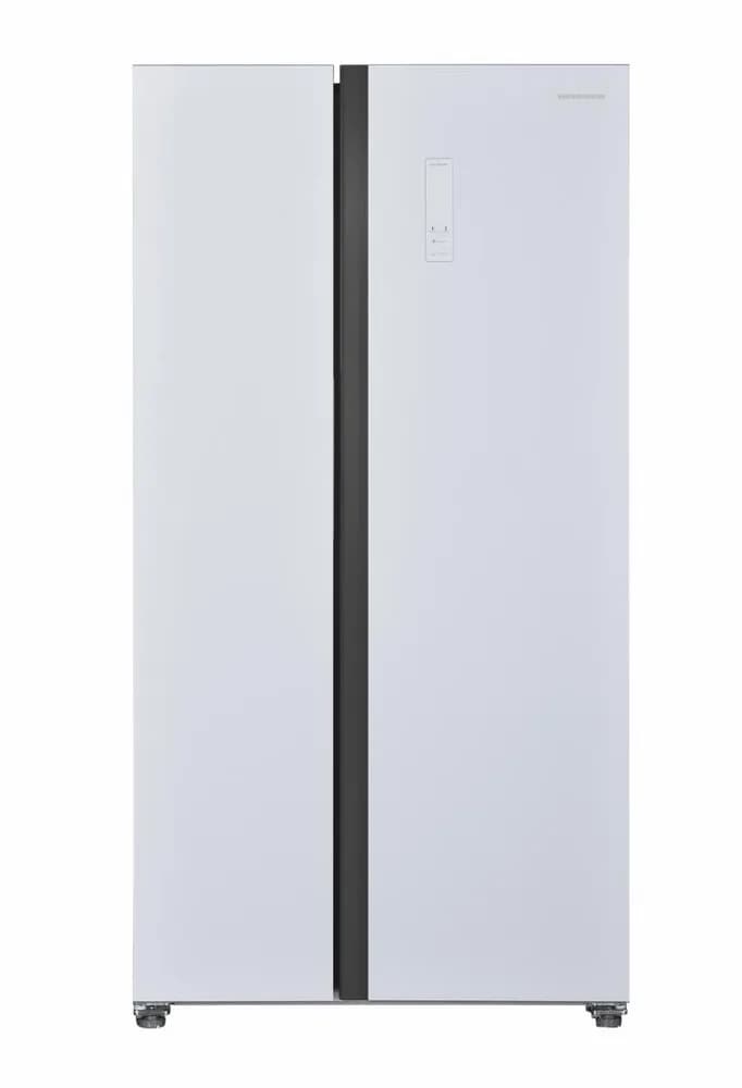 Side by Side HEINNER HSBS-H442NFGWHE++, No Frost, 442 L, Clasa E, Sticla alba