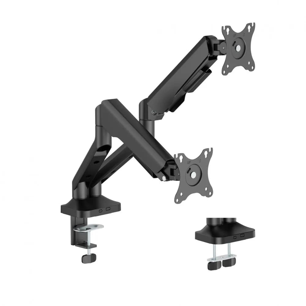 Brat monitor Serioux, tehnologie arc cu gaz, compatibilitate ecran 17"-35", greutate maxima suportata(per ecran) 2~12kg. VESA/;75x75,100x100 Tilt Range +90°~-90° Swivel Range +90°~-90° — miniatură