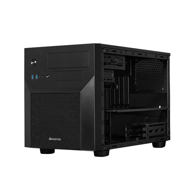 CARCASA CHIEFTEC, Mini Tower, mATX, "GAMING CUBE 02", fara sursa, USB 3.0 x 2, Jack 3.5mm x 2, mesh, "CI-02B-OP" — miniatură