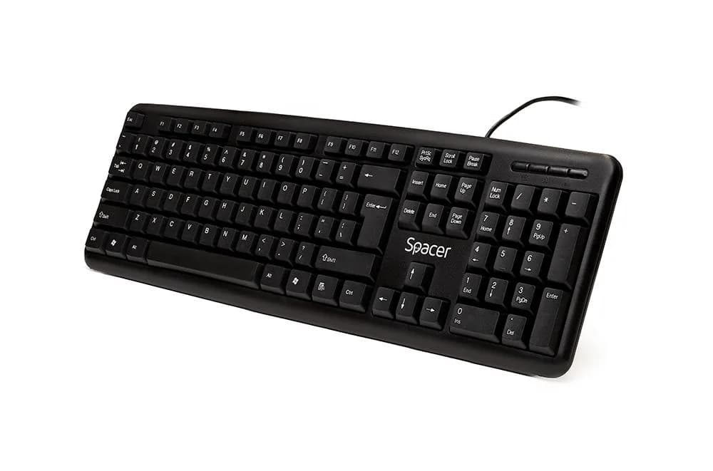 Tastatura SPACER SPKB-520, RGB, USB, negru — miniatură