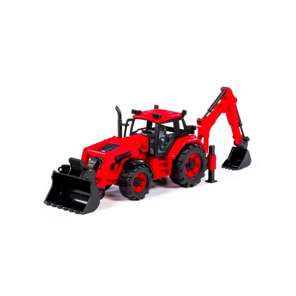 Tractor-excavator cu incarcator, 31x15x14.5 cm, Polesie — miniatură