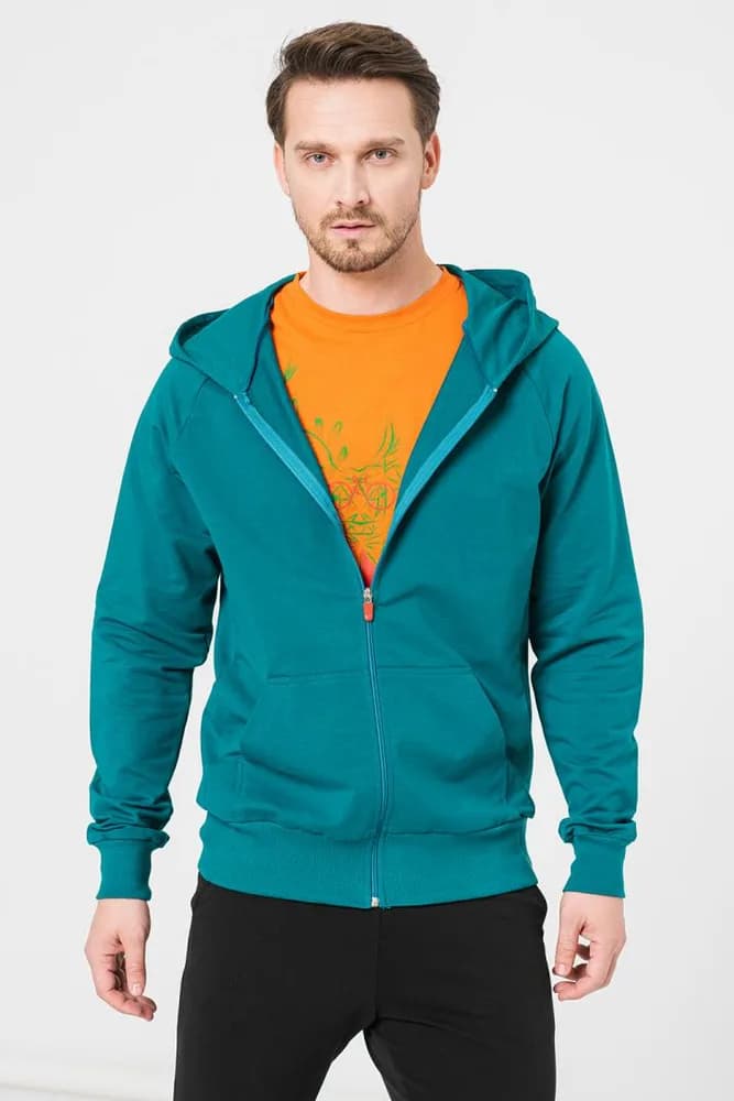 HANORAC COTON CASUAL BARBATI PETROL-M — miniatură