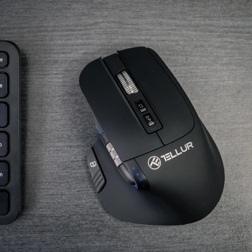 Mouse Gaming Wireless TELLUR Shade, 3200 dpi, Negru — miniatură