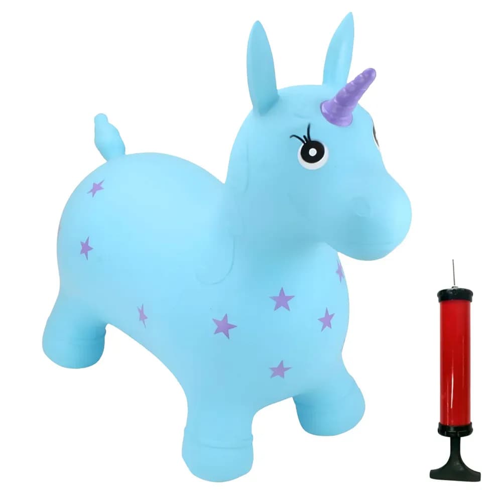 Jucărie gonflabilă săltăreață de călărit Unicornul Turcoaz HappyHopperz — miniatură