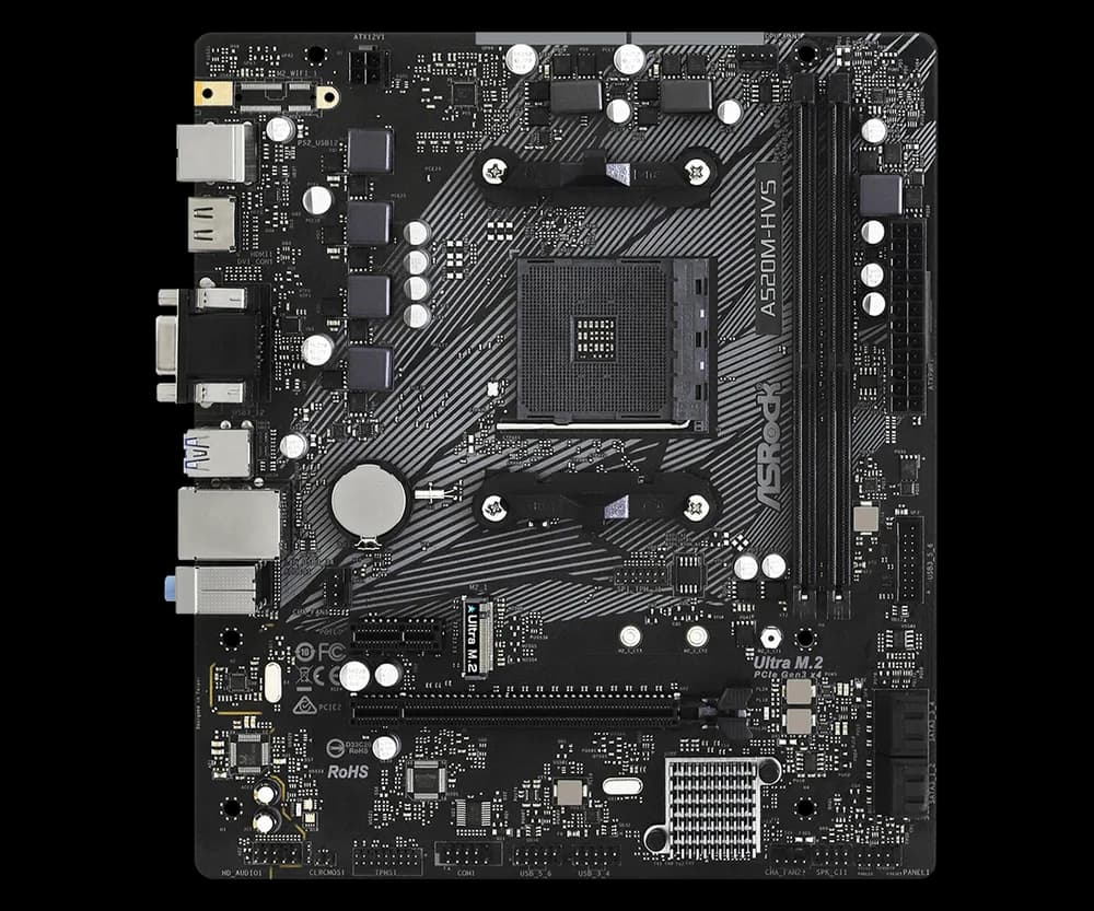 Placa de baza ASRock A520M-HVS, Socket AM4, DDR4, Micro-ATX — miniatură