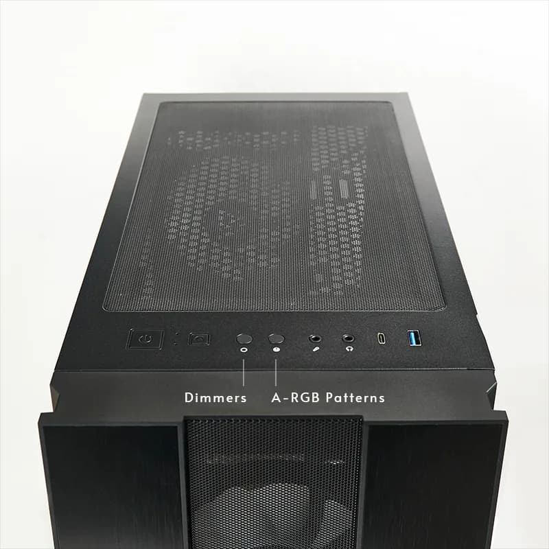 CARCASA Chieftec "HUNTER 2", Middle Tower,ATX fara sursa, sticla securizata,4xfan ARGB,USB 3.2 gen 1x1,USB Type-Cx1, ack 3.5mm,mesh pt. filtrare praf,HUB, fan ctr, "GS-02B-OP" — miniatură