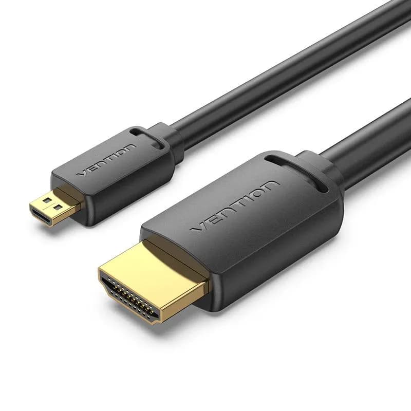 Cablu video Vention, microHDMI(T) la HDMI(T), 3m, rezolutie 4K la 60Hz, negru, "AGIBI" - 6922794772144