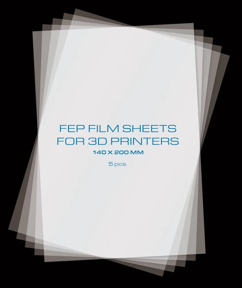Imprimantă 3D PrimaCreator FEP Film Sheets pentru 3D Printers – 140 x 200 mm – 5-pack — miniatură