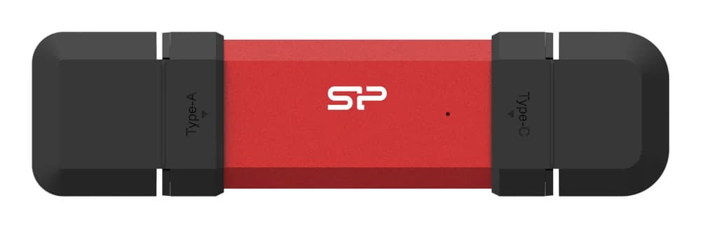 SSD Extern Silicon Power DS72, 1TB, USB-A / Type-C 3.2 (Negru/Rosu) "SP001TBUC3S72VPR"