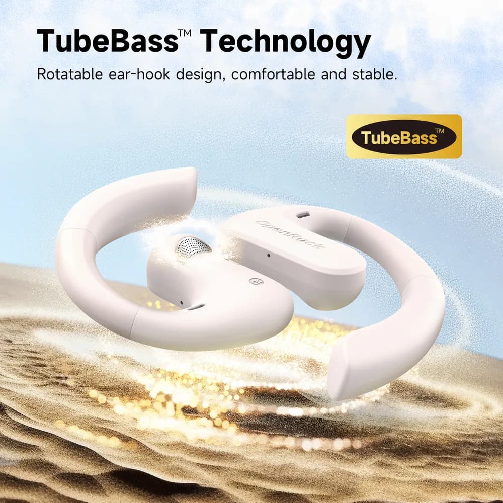 Casca OneOdio wireless, tip butoni - TWS, utilizare smartphone, conectare prin Bluetooth 5.3, difuzor 16.2 mm, alb, "OpenRock-S-Cream" — miniatură