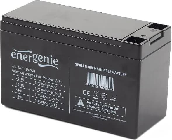 ACUMULATOR UPS GEMBIRD 12V / 7Ah, terminal F2(T2), dimensiune: 151x65x93mm, inaltime+terminal: 99mm, "BAT-12V7AH"