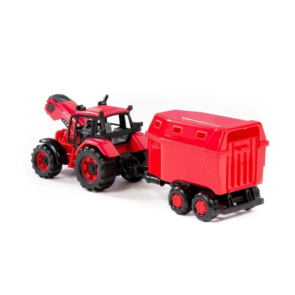 Tractor cu remorca animale, 40x11.5x17 cm, Polesie — miniatură