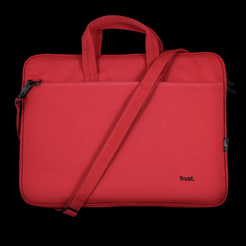 Geanta laptop Trust Bologna Eco 16", rosu — miniatură