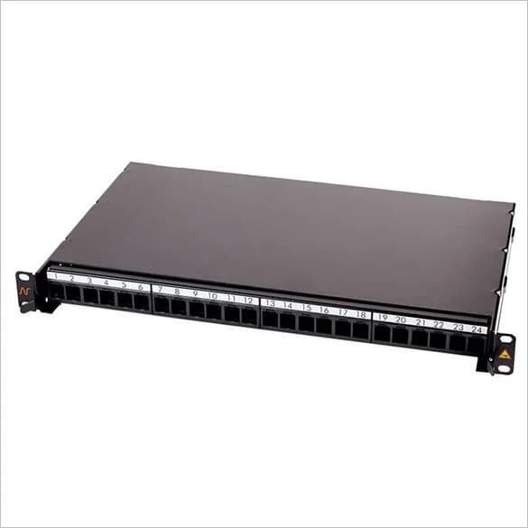 Patch Panel neechipat | Sliding | FO | 24 | Snap-in | LANmark | Negru