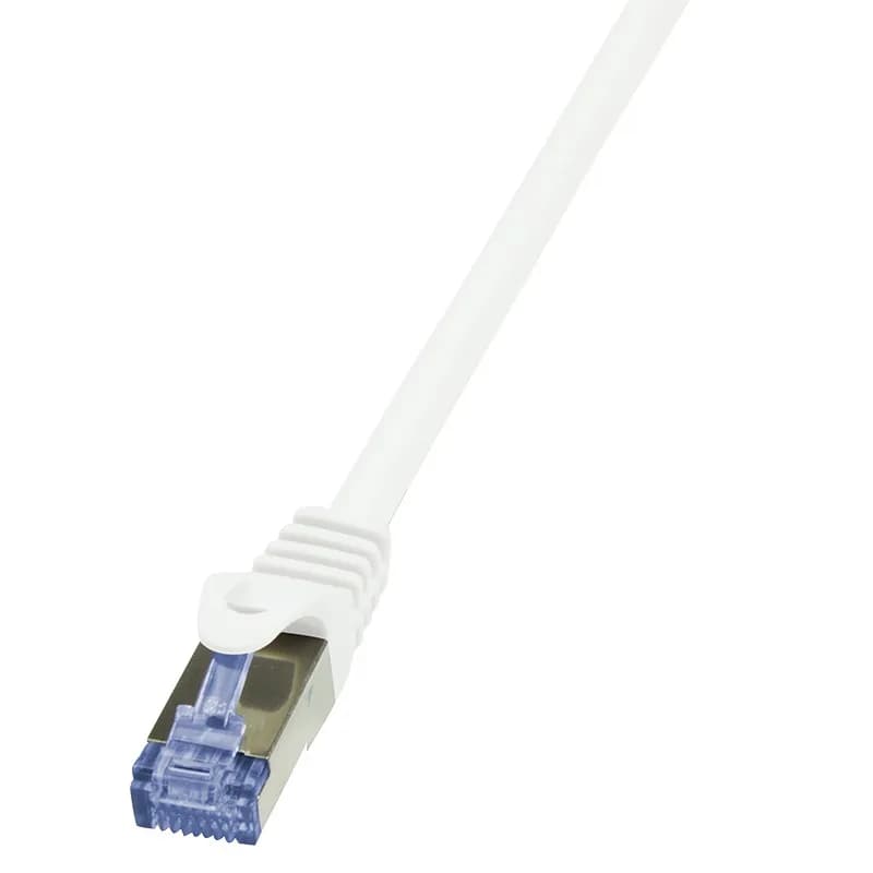 PATCH CORD S/FTP LOGILINK Cat6a, LSZH, cupru, 0.25 m, alb, AWG26, dublu ecranat "CQ3011S"