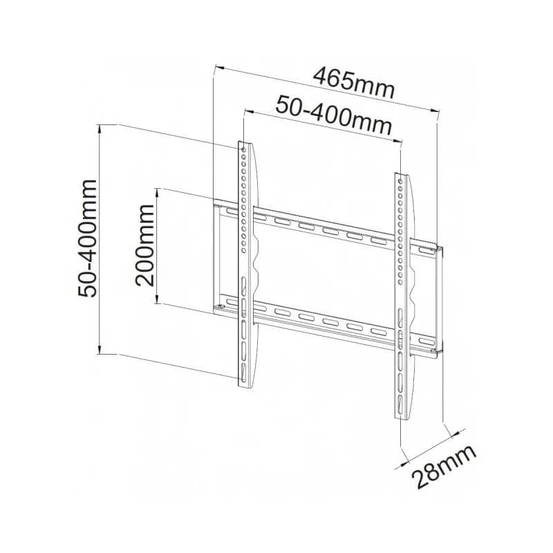 Techly Wandhalterung LCD TV LED 23"-55" Slim fixed weiß "ICA-PLB-162MW" — miniatură