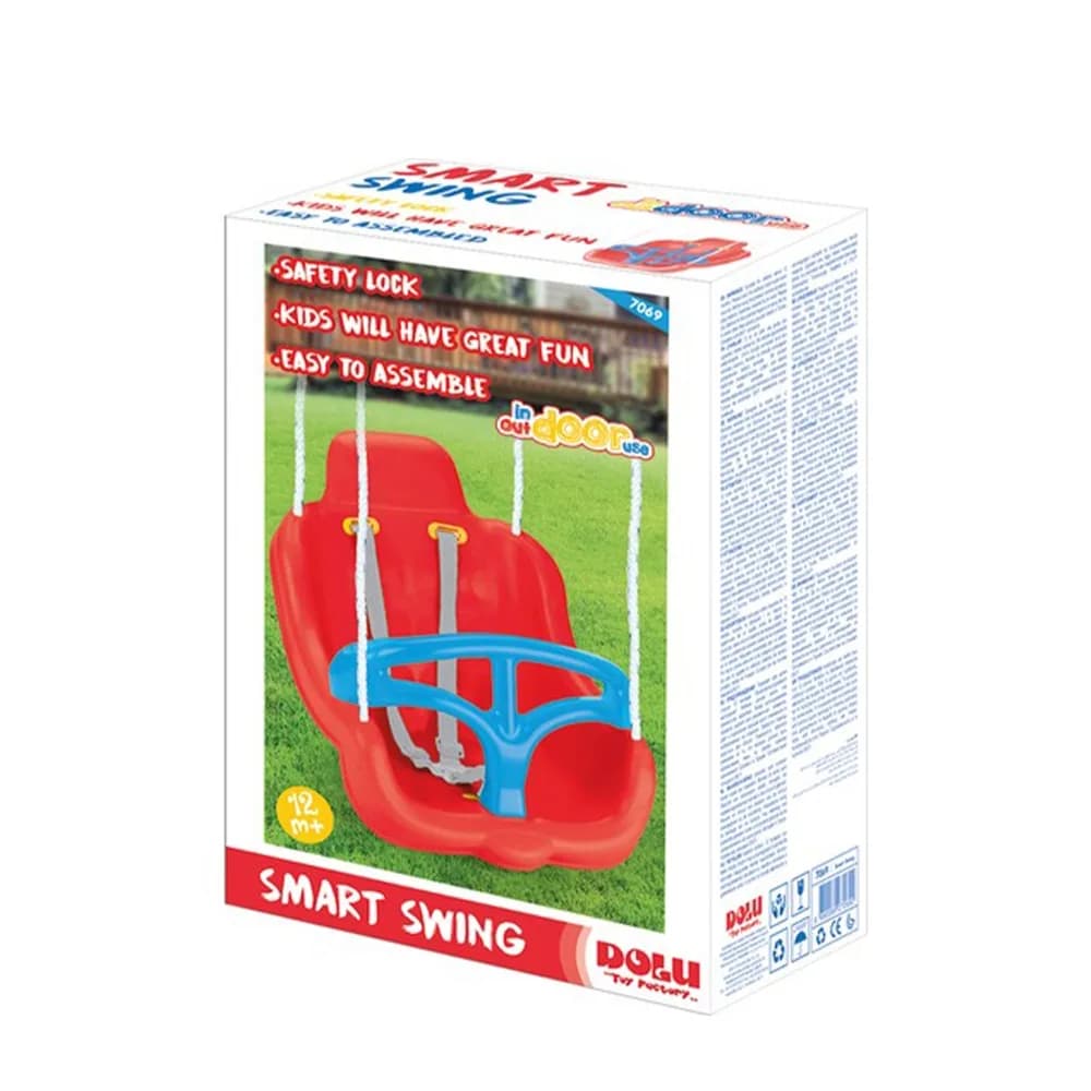 Leagan cu spatar, rosu, 49x40x25cm - Dolu — miniatură