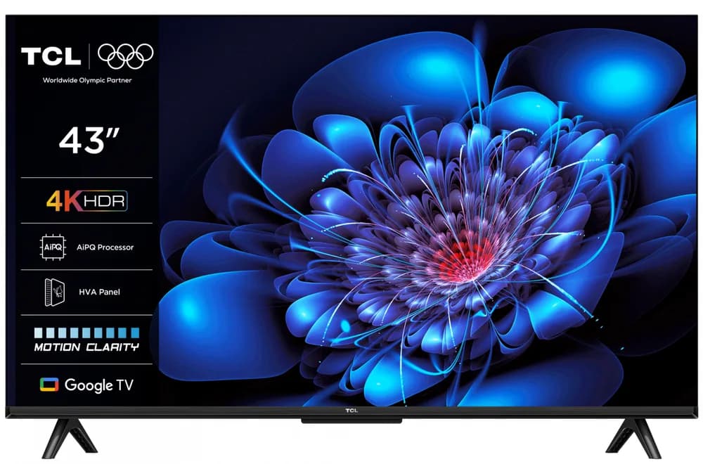 Televizor LED TCL 43P69K, 109 cm, 4K, Smart Google TV