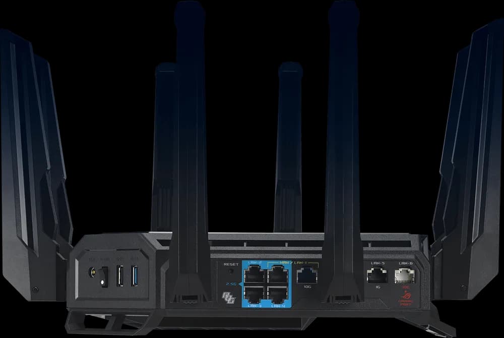 Router wireless ASUS ROG Rapture GT-BE98, WIFI 7, Mesh, Quad-Band — miniatură