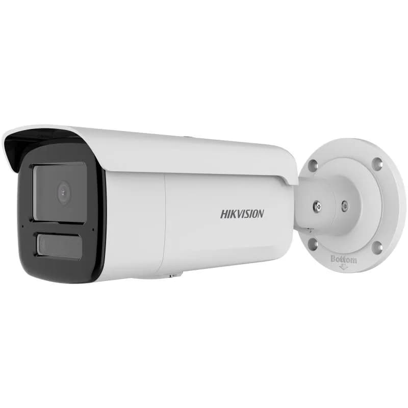 Camera de supraveghere IP Bullet 8MP Hikvision DS-2CD2T83G2-4LI(2.8MM), lentila fixa 2.8mm, iluminare min: Color: 0.0005 Lux @ (F1.6, AGC ON), 0 Lux cu lumina alba, IR 80m, microfon incorporat, slot card de memorie: microSD/microSDHC/microSDXC maxim 512GB, alarma la evenimente: Motion detection