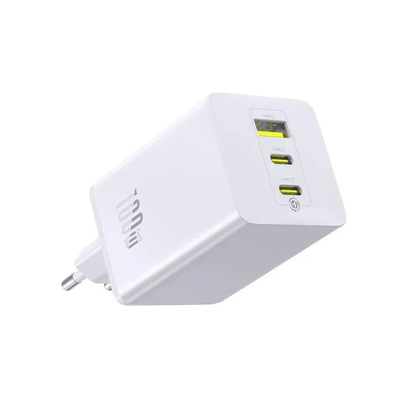 INCARCATOR retea Baseus EnerFill FE11, Quick Charge 100W, 2 x USB Type-C, 1 x USB, alb "P10182102213-00" - 6932172690649 — miniatură