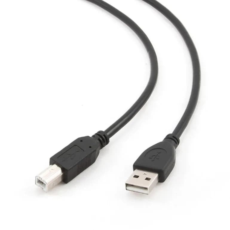 CABLU USB GEMBIRD pt. imprimanta, USB 2.0 (T) la USB 2.0 Type-B (T), 1m, conectori auriti, black, "CCP-USB2-AMBM-1M" — miniatură