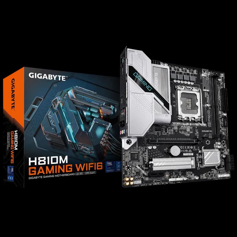 Placa de baza Gigabyte H810M GAMING WIFI6, LGA 1851, DDR5, Micro-ATX