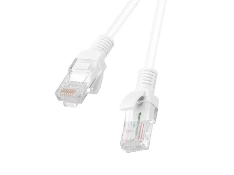 PATCHCORD CAT.6 UTP 0.25M WHITE FLUKE PASSED LANBERG
