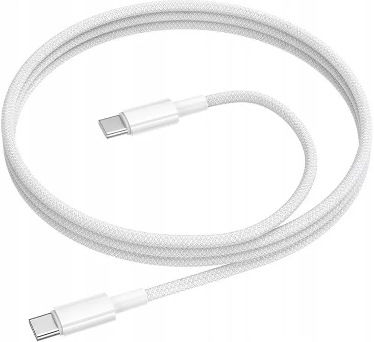 CABLU alimentare si date Borofone "BX117", Charging Data Cable pt. smartphone, USB Type-C la USB Type-C, 60W, 1m, alb "6941991120206"