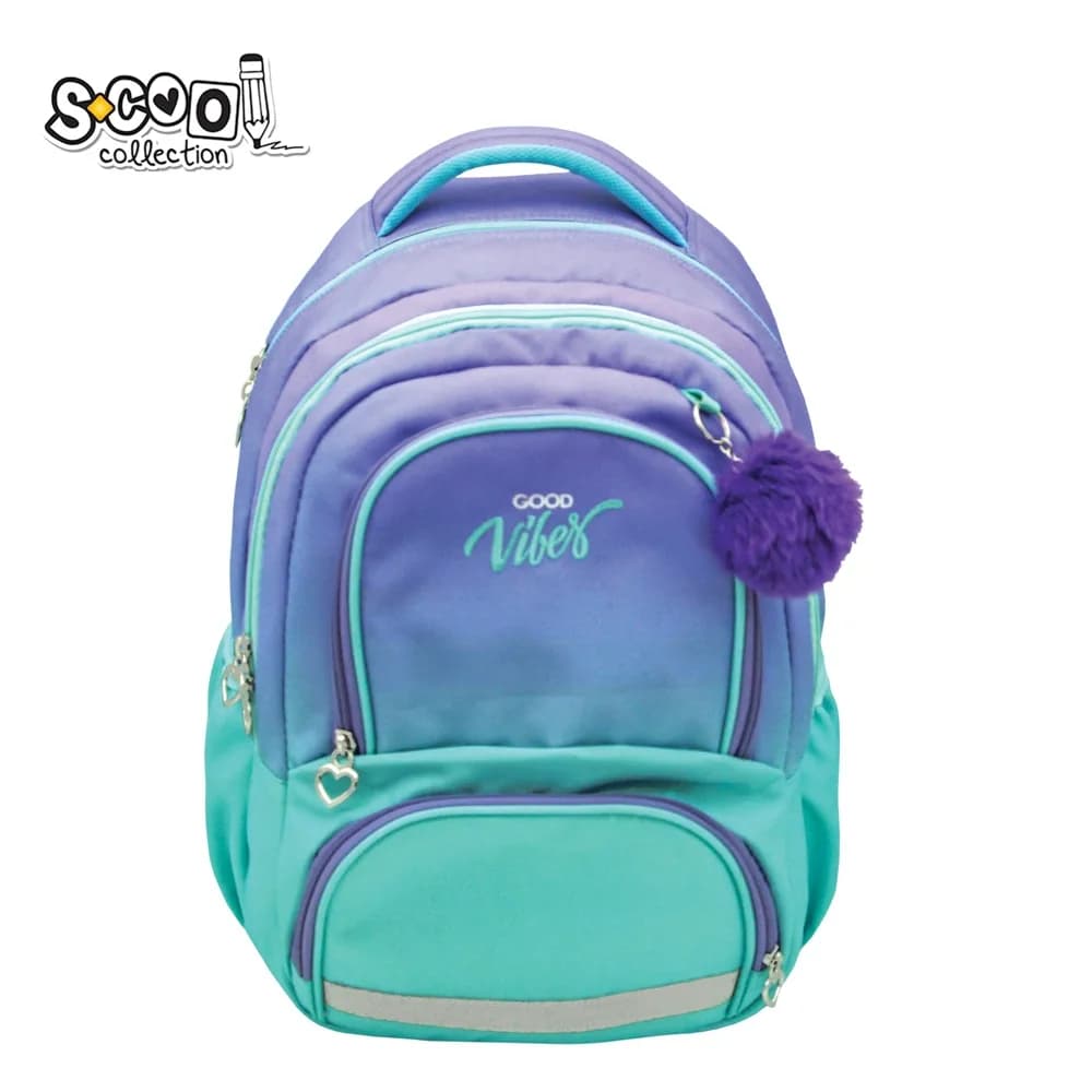 Ghiozdan ergonomic, compartiment laptop, 42x31x16 cm, GOOD VIBES - S-COOL