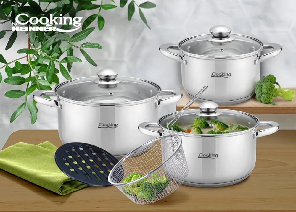 SET GATIT DIN INOX 8 PIESE, VICTORIA, COOKING BY HEINNER — miniatură