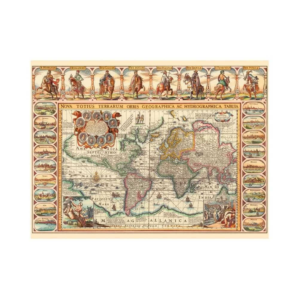 Puzzle 2000 piese, Harta istorica a lumii - DINO TOYS — miniatură