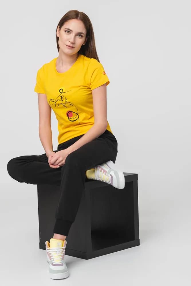 TSHIRT CASUAL F CAL PEGAS YELLOW-S — miniatură