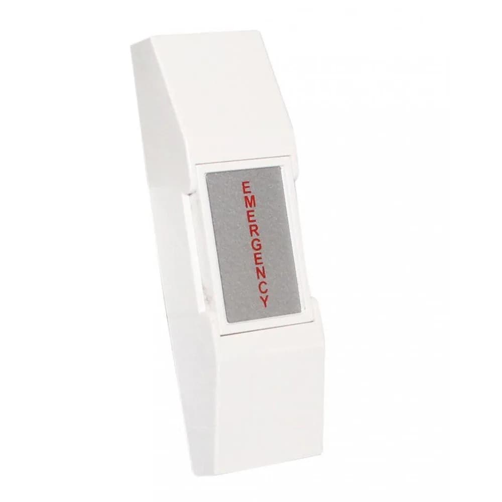Buton cerere iesire REX aplicabil, din plastic, ND-EB02; Iesire contact: NO/NC, tensiune 12V, 300 mA, auto reset, culoare alba; Icon: Emergency; Dimensiuni: (L x W x H)76 x 17 x 17mm; set 10 bucati