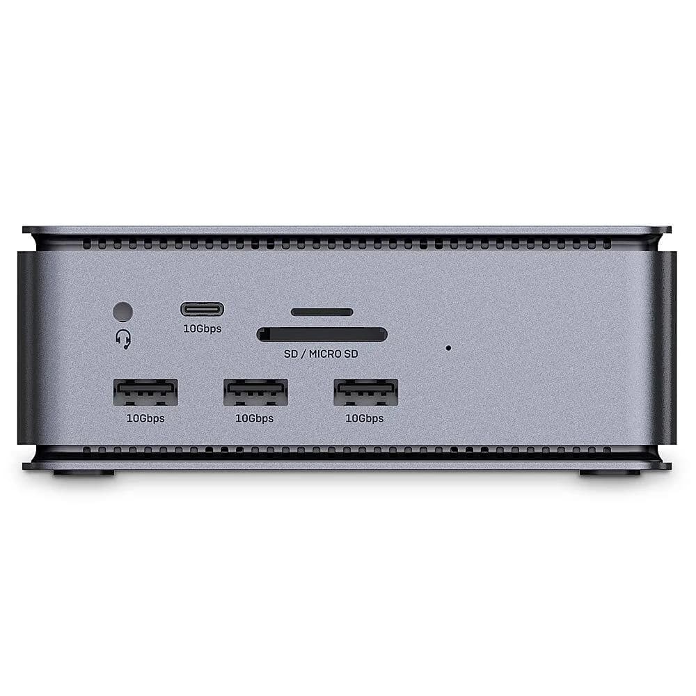 Docking station Lindy DST-Pro USB4, USB Type-C, 100W, Gri — miniatură
